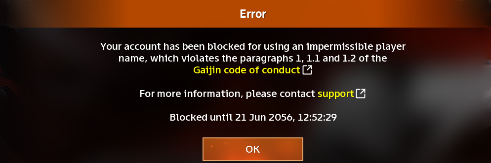 account blocked